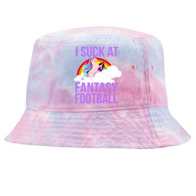 I Suck At Fantasy Football Unicorn Tie-Dyed Bucket Hat