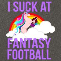 I Suck At Fantasy Football Unicorn Cotton Canvas Backpack