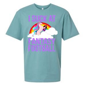 I Suck At Fantasy Football Unicorn Sueded Cloud Jersey T-Shirt