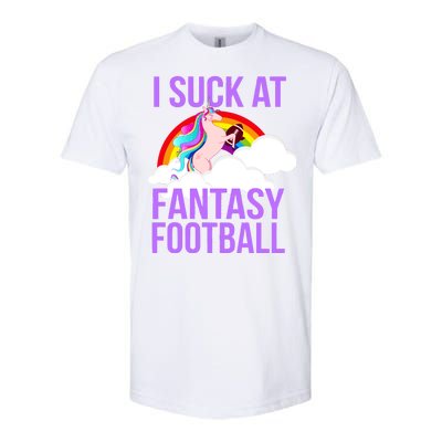 I Suck At Fantasy Football Unicorn Softstyle CVC T-Shirt