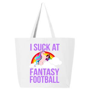 I Suck At Fantasy Football Unicorn 25L Jumbo Tote