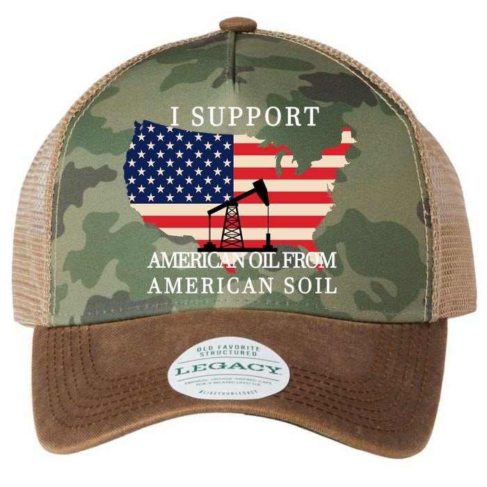 I Support American Oil From American Soil Keystone Pipeline Legacy Tie Dye Trucker Hat