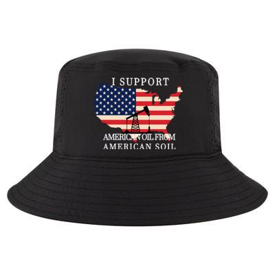 I Support American Oil From American Soil Keystone Pipeline Cool Comfort Performance Bucket Hat