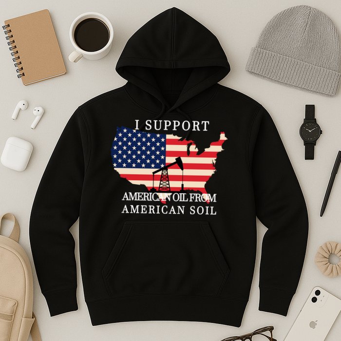 I Support American Oil From American Soil Keystone Pipeline Hoodie