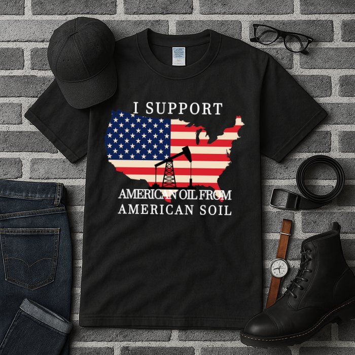 I Support American Oil From American Soil Keystone Pipeline Tall T-Shirt