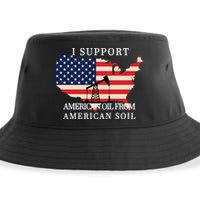 I Support American Oil From American Soil Keystone Pipeline Sustainable Bucket Hat