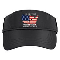 I Support American Oil From American Soil Keystone Pipeline Adult Drive Performance Visor
