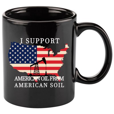 I Support American Oil From American Soil Keystone Pipeline 11oz C Handle Ceramic Mug