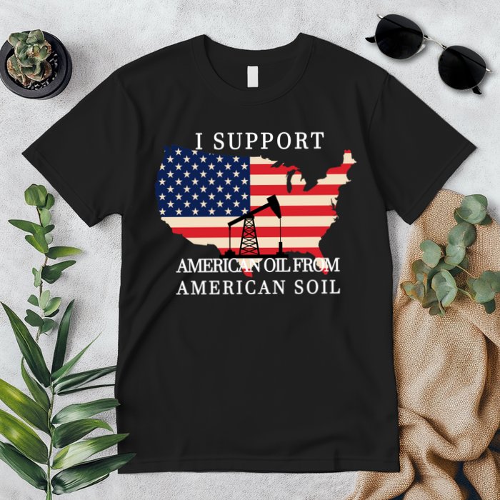 I Support American Oil From American Soil Keystone Pipeline Premium T-Shirt