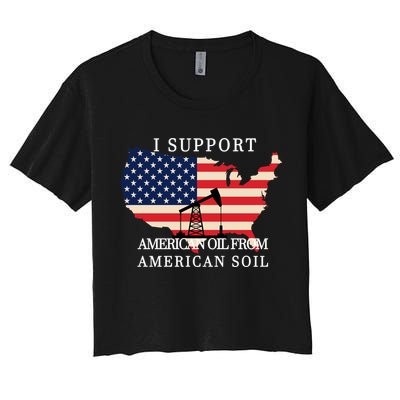 I Support American Oil From American Soil Keystone Pipeline Crop Top
