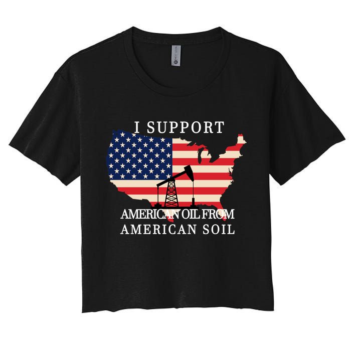 I Support American Oil From American Soil Keystone Pipeline Crop Top