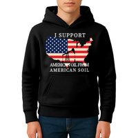 I Support American Oil From American Soil Keystone Pipeline Kids Hoodie