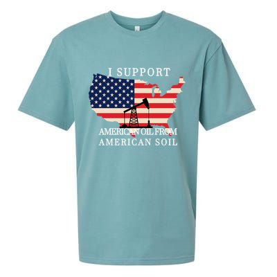 I Support American Oil From American Soil Keystone Pipeline Sueded Cloud Jersey T-Shirt