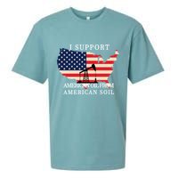 I Support American Oil From American Soil Keystone Pipeline Sueded Cloud Jersey T-Shirt