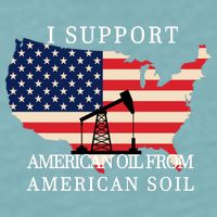 I Support American Oil From American Soil Keystone Pipeline Sueded Cloud Jersey T-Shirt