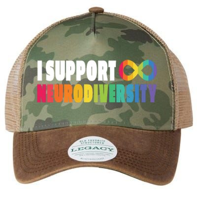 I Support Neurodiversity Legacy Tie Dye Trucker Hat