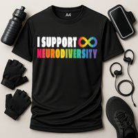 I Support Neurodiversity Cooling Performance Crew T-Shirt