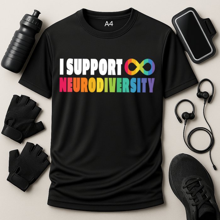 I Support Neurodiversity Cooling Performance Crew T-Shirt