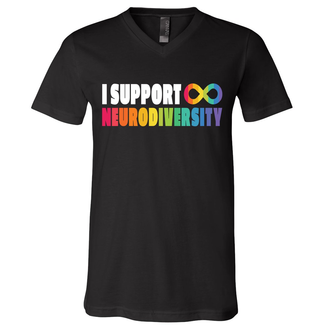 I Support Neurodiversity V-Neck T-Shirt