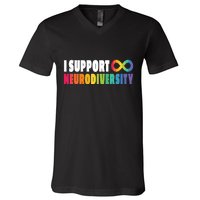 I Support Neurodiversity V-Neck T-Shirt