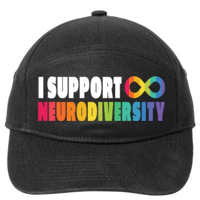 I Support Neurodiversity 7-Panel Snapback Hat