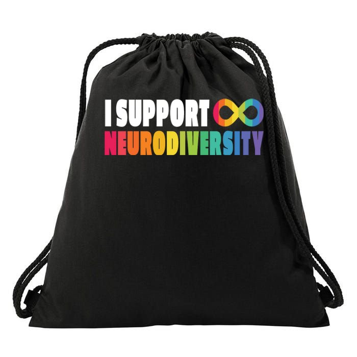 I Support Neurodiversity Drawstring Bag