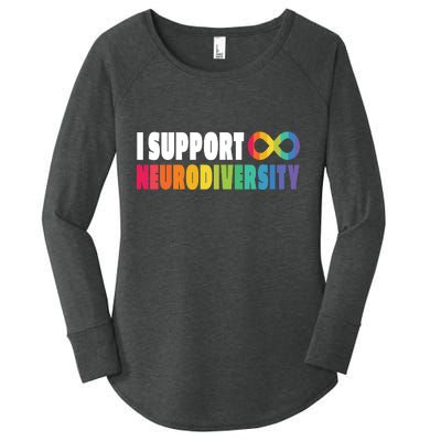 I Support Neurodiversity Women's Perfect Tri Tunic Long Sleeve Shirt