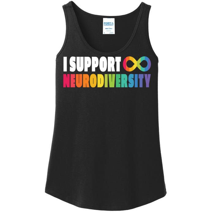 I Support Neurodiversity Ladies Essential Tank