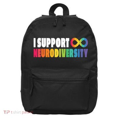 I Support Neurodiversity 16 in Basic Backpack