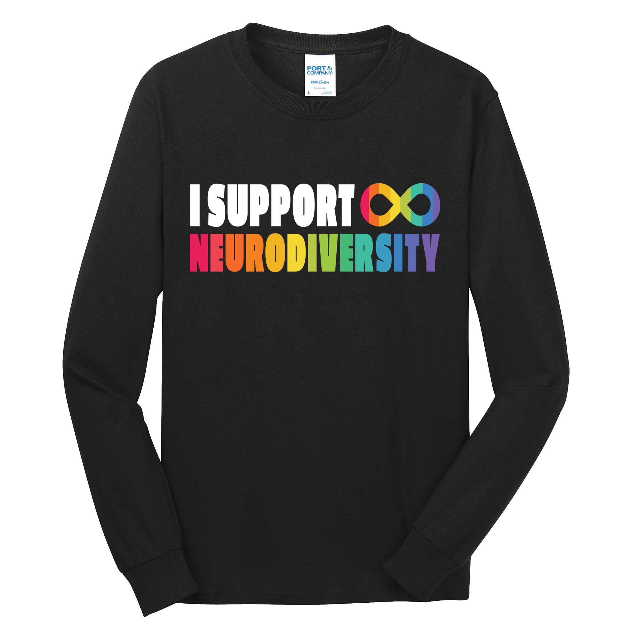 I Support Neurodiversity Tall Long Sleeve T-Shirt