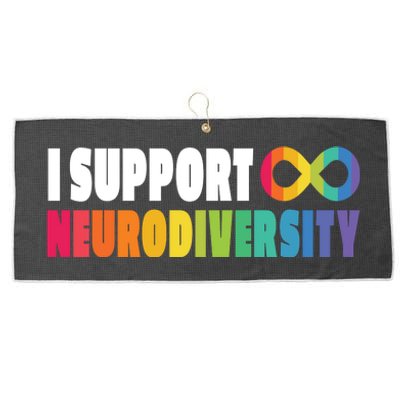 I Support Neurodiversity Large Microfiber Waffle Golf Towel