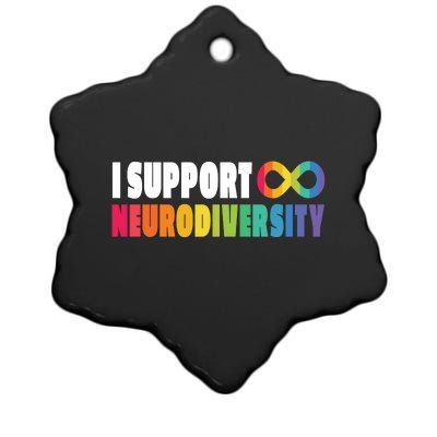 I Support Neurodiversity Ceramic Star Ornament