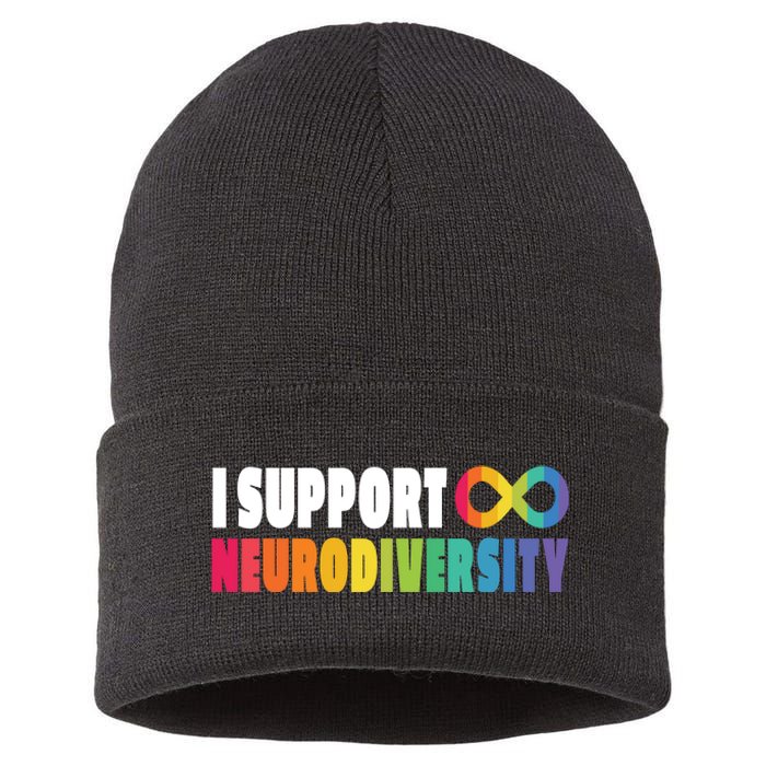 I Support Neurodiversity Sustainable Knit Beanie