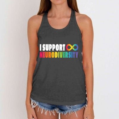 I Support Neurodiversity Women's Knotted Racerback Tank