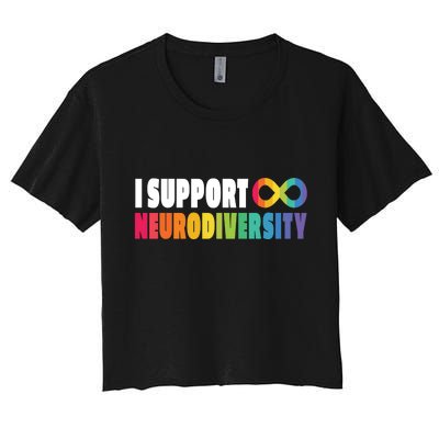 I Support Neurodiversity Women's Crop Top Tee