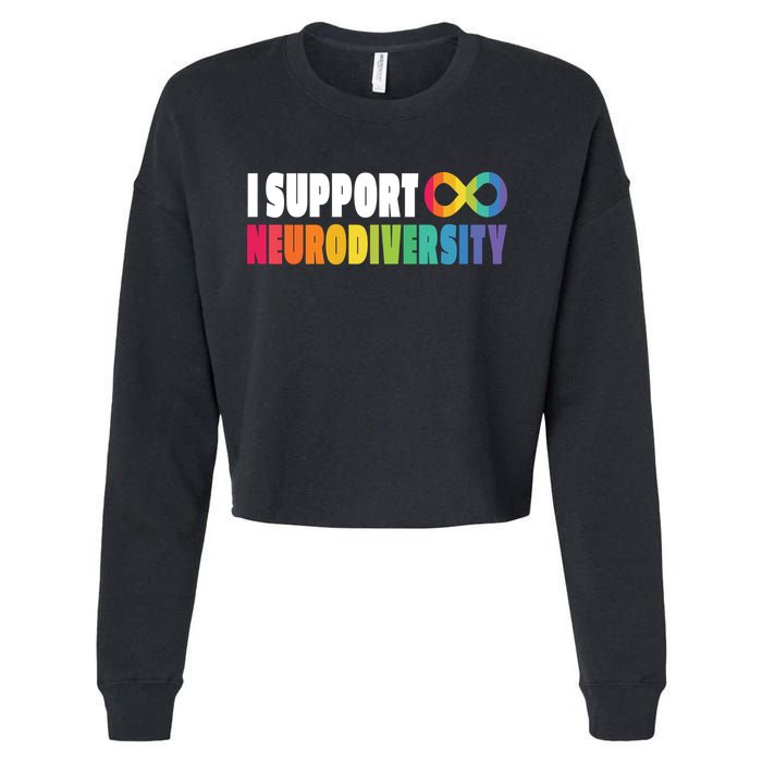 I Support Neurodiversity Cropped Pullover Crew