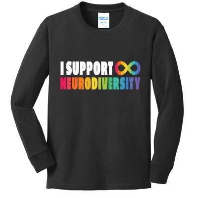 I Support Neurodiversity Kids Long Sleeve Shirt