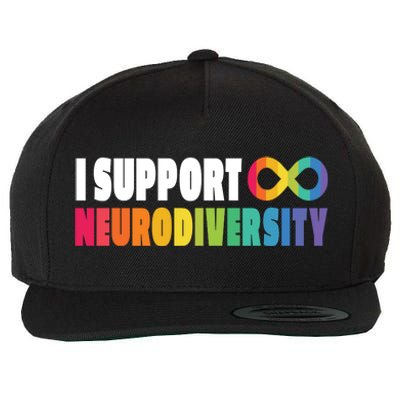 I Support Neurodiversity Wool Snapback Cap