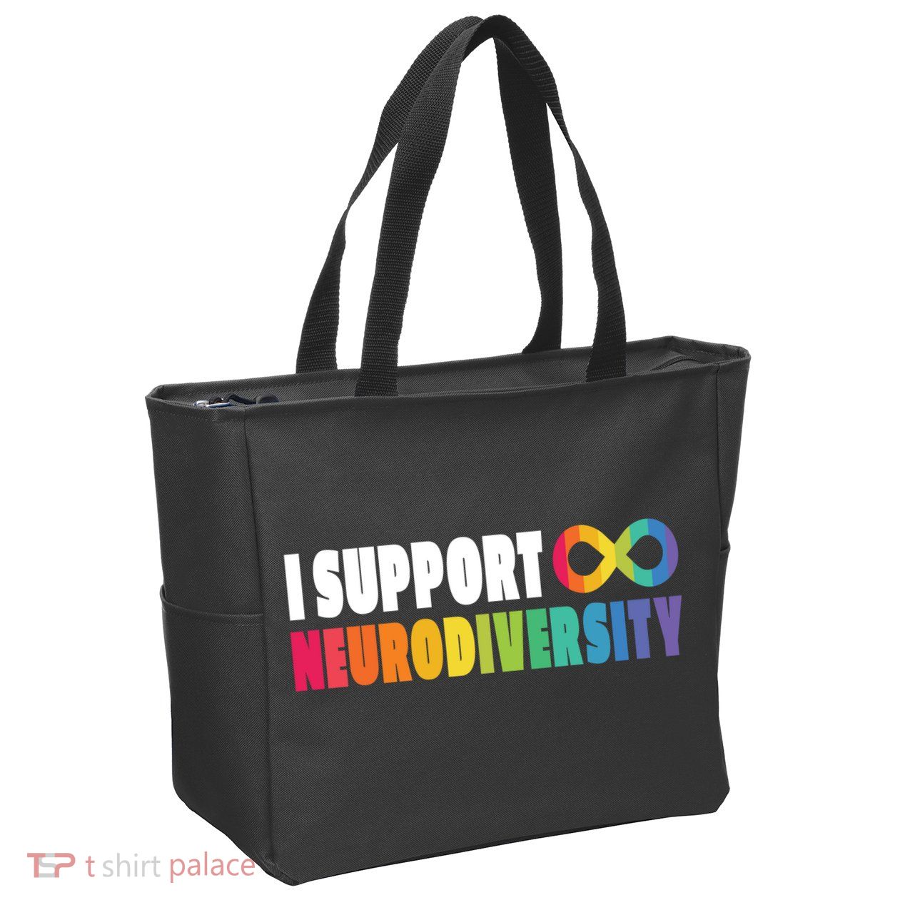 I Support Neurodiversity Zip Tote Bag