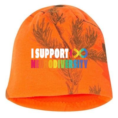 I Support Neurodiversity Kati - Camo Knit Beanie