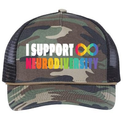 I Support Neurodiversity Retro Rope Trucker Hat Cap