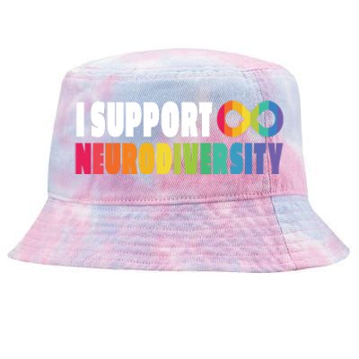 I Support Neurodiversity Tie-Dyed Bucket Hat