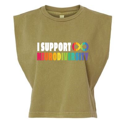 I Support Neurodiversity Garment-Dyed Women's Muscle Tee