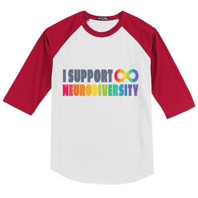 I Support Neurodiversity Kids Colorblock Raglan Jersey