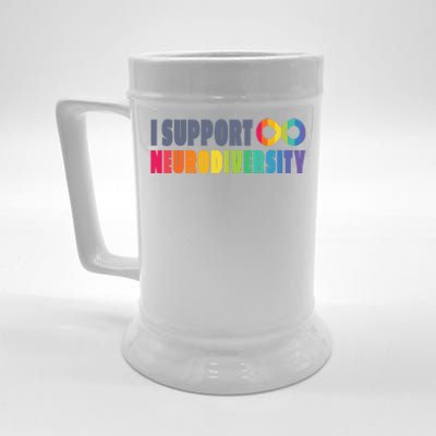 I Support Neurodiversity Beer Stein