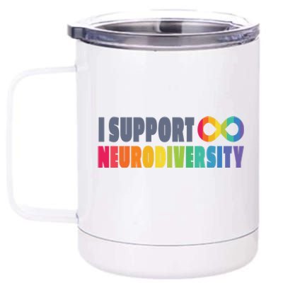 I Support Neurodiversity 12 oz Stainless Steel Tumbler Cup