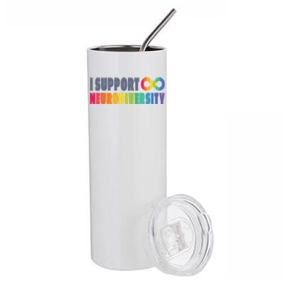 I Support Neurodiversity Stainless Steel Tumbler