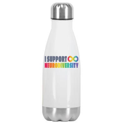 I Support Neurodiversity Stainless Steel Insulated Water Bottle