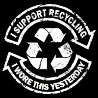 I Support Recycling Wore This Yesterday Flat Bill Trucker Hat