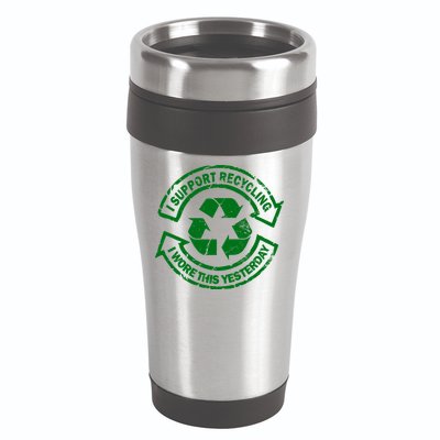 I Support Recycling Wore This Yesterday 16oz Travel Tumbler